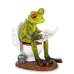 Soška Žaba na toaletě
