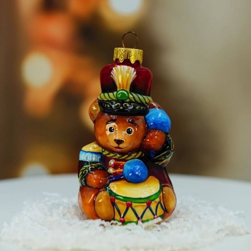 Collectible glass tree ornament Circus Bear