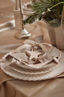 Porcelánový talíř Chryzantéma béžový 27 cm