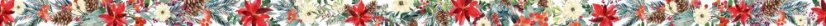 Christmas fabric ribbon poinsettia 3,8 cm x 15 meters