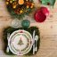 Stoneware dining set Christmas tree 2 pcs