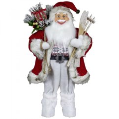 Christmas decoration Santa with skis 60 cm
