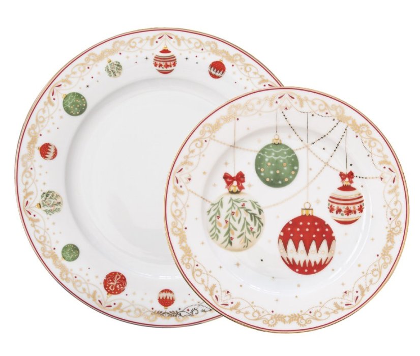 Porcelánová jídelní sada pro 4 osoby Ozdoby 8 ks