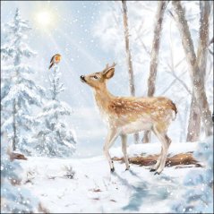 Christmas paper napkins Deer in the forest 20 pcs