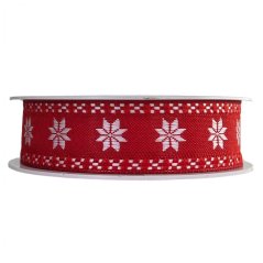 Christmas fabric ribbon Tyrolean 2,5 cm x 10 metres