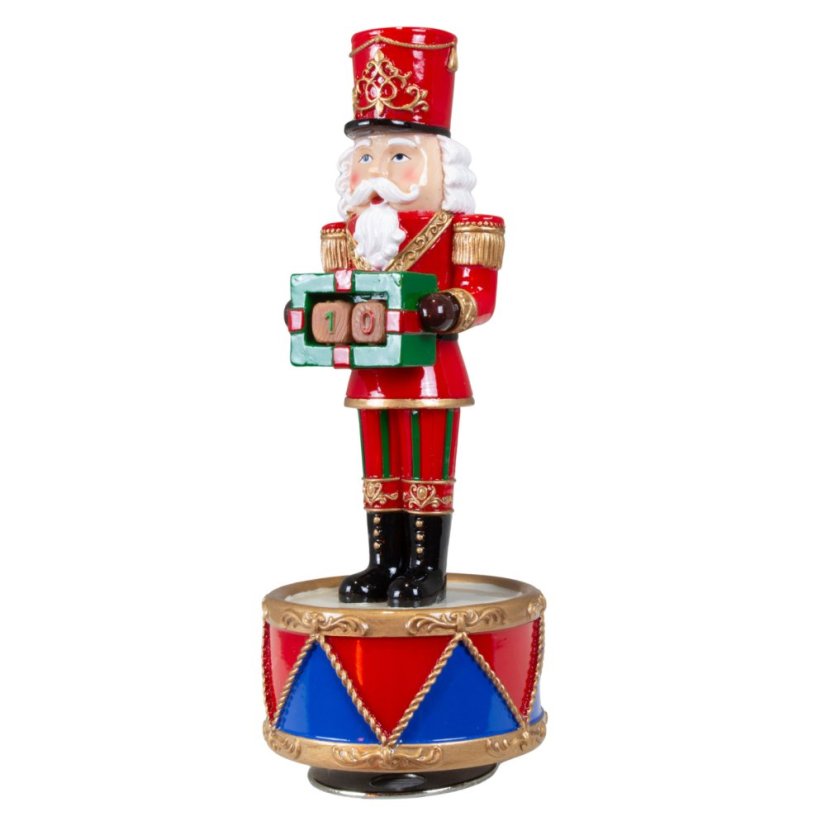 Hrací skříňka Louskáček s kalendářem 21 cm