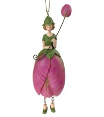 Dekoratívna závesná figúrka Kvetina dievča Tulipán