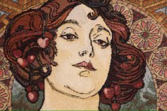 Gobelínový povlak na polštář Ruby, Alfons Mucha 45x45 cm