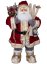 Vianočná dekorácia Santa v červenom kabáte s lyžami 80 cm