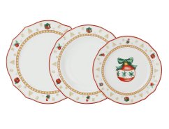 Porcelain dining set Christmas decorations 6 pcs