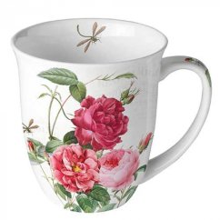 Porcelánový hrnek Růžové květy 400 ml