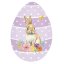 Porcelain serving plate Easter egg purple