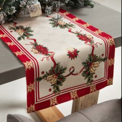 Tapestry Christmas tread with motif Bells 47x100 cm