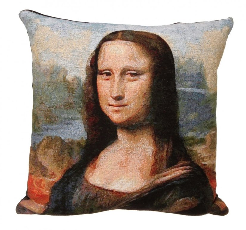 Gobelínový povlak na polštář Mona Lisa, Leonardo da Vinci 45x45 cm