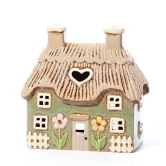 Świecznik ceramiczny Letni domek 16 cm