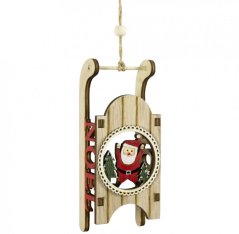 Christmas tree ornament Sleigh 14 cm