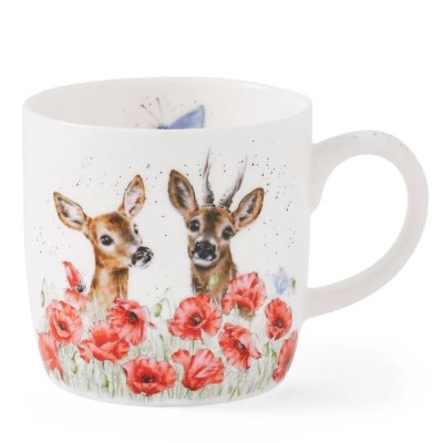 Porcelánový hrnček Jeleň na makovom poli 310 ml