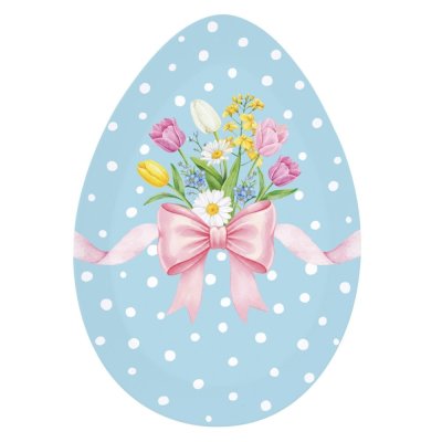 Porcelain serving plate Easter egg blue