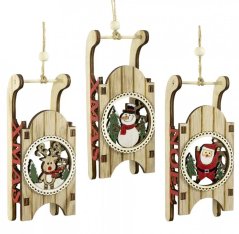 Christmas tree ornament Sleigh 14 cm
