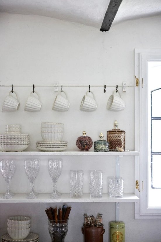 Porzellanbecher Chrysantheme beige 300 ml