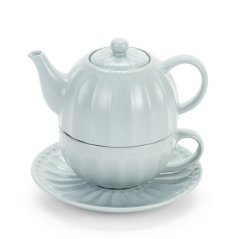Tea set Teapot with cup and saucer Patel blue