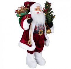 Vianočné dekorácie Santa so stromčekom a darčekmi 60 cm