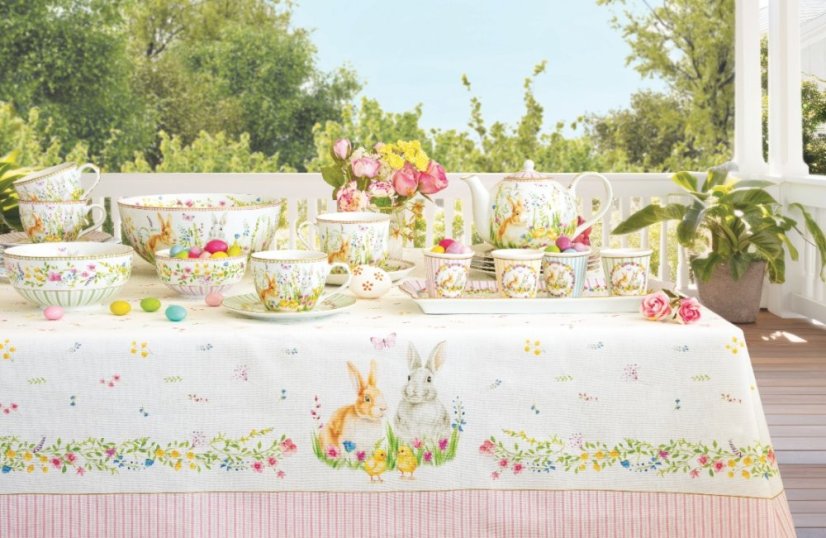 Porcelain teapot with strainer Easter bunnies 1l