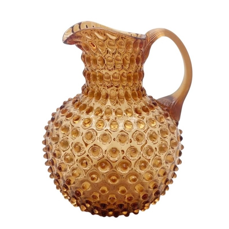 Mundgeblasener Glaskrug Hellbraun 2 Liter