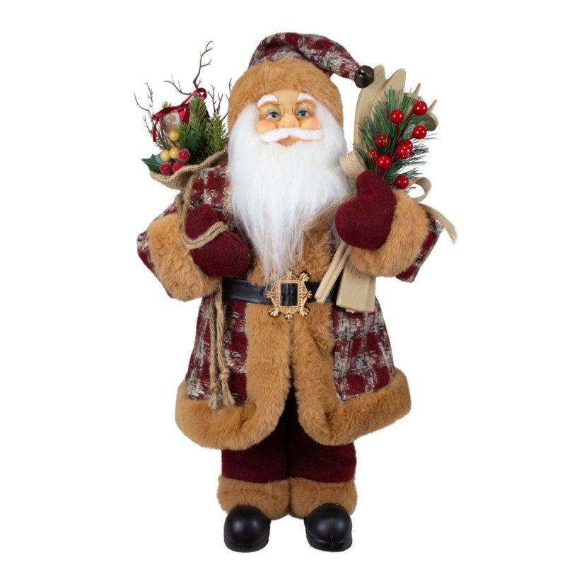 Vánoční dekorace Santa - tmavě červená 30 cm