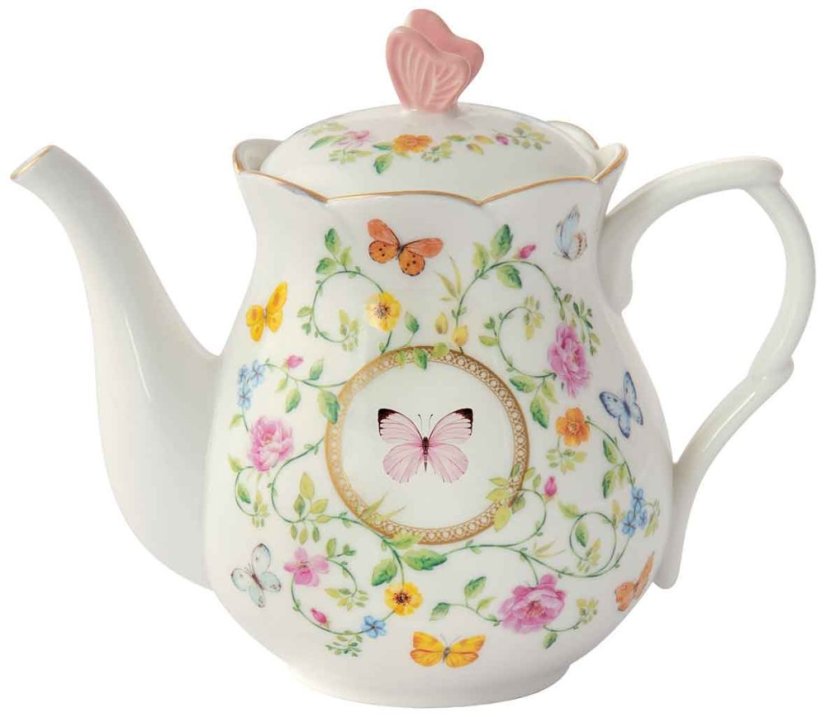 Porcelánová čajová kanvica Butterfly 900 ml