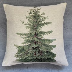 Tapestry Christmas pillowcase with Tree motif - with lurex 45x45 cm