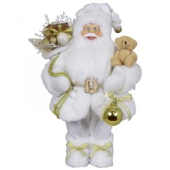Christmas decoration Santa with teddy bear 30 cm