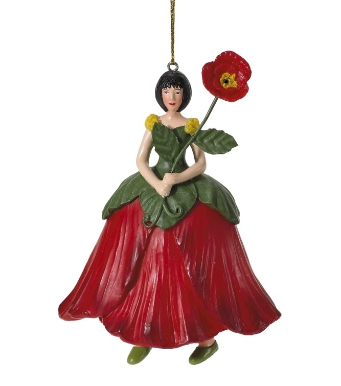 Dekorative Hängepuppe Blumenmädchen Mohnblume