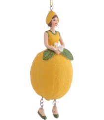 Dekorativní závěsná figurka Květinová dívka Citron