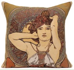 Gobelínová obliečka na vankúš Ametyst, Alfons Mucha 45x45 cm