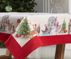 Tapestry Christmas tablecloth with Nutcracker motif