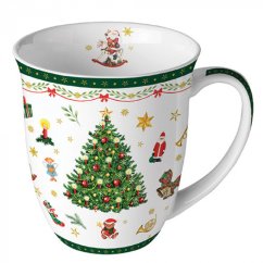 Porcelánový vánoční hrnek Stromeček 400 ml