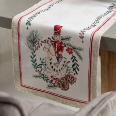 Tapestry Christmas runner with Nutcracker motif 40x160 cm