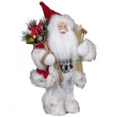 Vianočná dekorácia Santa s lyžami 30 cm