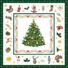Weihnachten Papierservietten Weihnachtsbaum 20 Stück