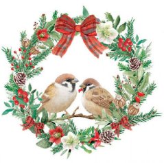 Weihnachten Papierservietten Spatzen 20 Stück