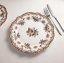 Porcelánová jídelní sada Hnědé květy – 18dílná, pro 6 osob