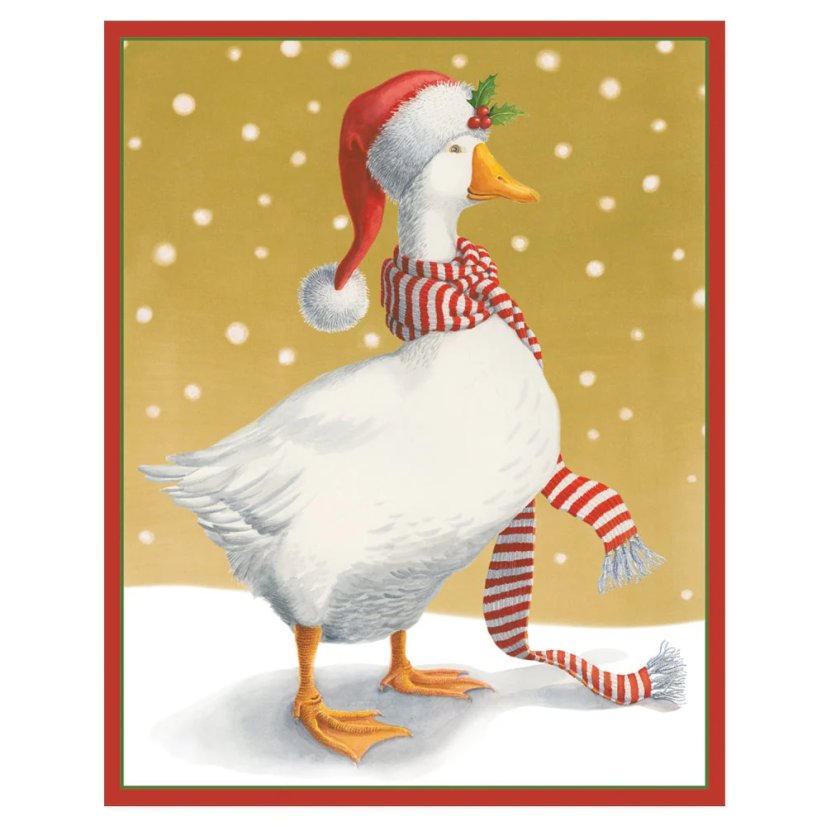Christmas card Christmas goose 10 x 12 cm