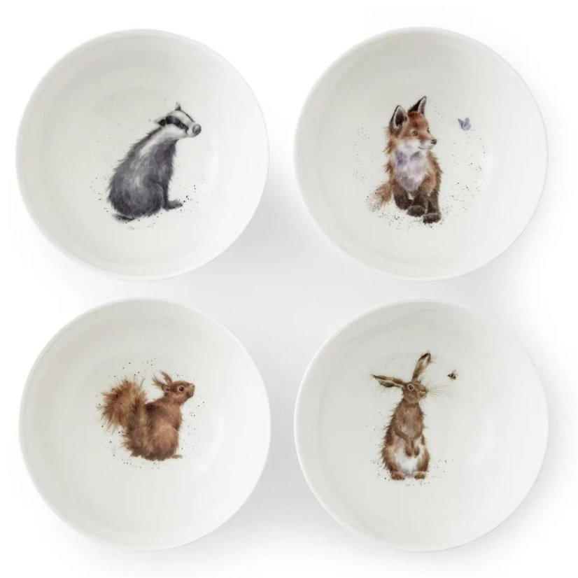Sada porcelánových misek Venkovská zvířata 4 ks
