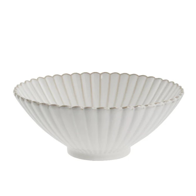 Large porcelain bowl Chrysanthemum beige 25 cm