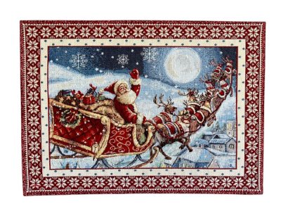 Vánoční prostírání s motivem Santa na saních 35x45 cm