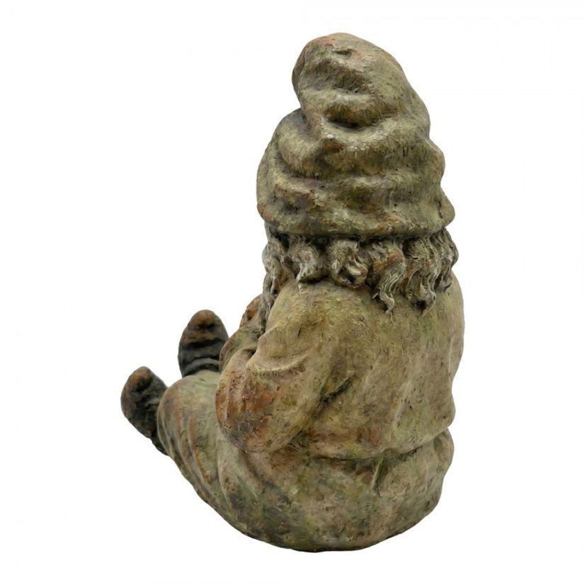 Ceramic garden gnome with a patina – Resting, 46 cm