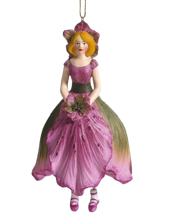 Dekorativní závěsná figurka Květinová dívka Vánoční hvězda