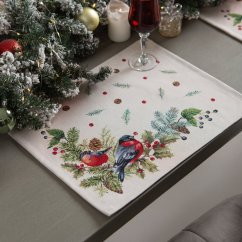 Christmas placemat Winter birds - matt 40x50 cm