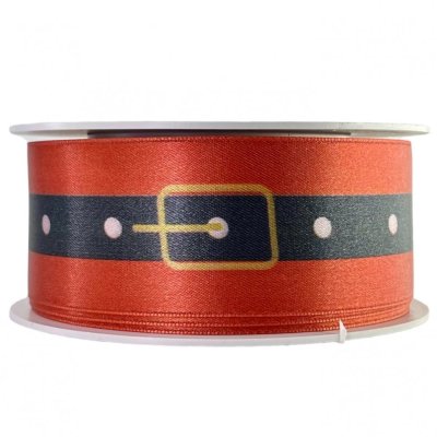 Christmas fabric ribbon Santa's belt 3,8 cm x 15 metres